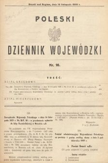 Poleski Dziennik Wojewódzki. 1929, nr 16