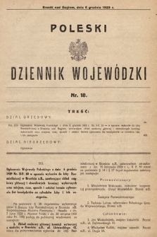 Poleski Dziennik Wojewódzki. 1929, nr 18