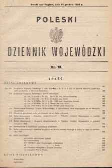 Poleski Dziennik Wojewódzki. 1929, nr 19