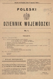 Poleski Dziennik Wojewódzki. 1930, nr 1