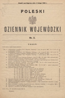 Poleski Dziennik Wojewódzki. 1930, nr 2