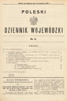 Poleski Dziennik Wojewódzki. 1930, nr 6
