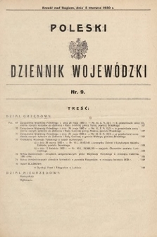 Poleski Dziennik Wojewódzki. 1930, nr 9