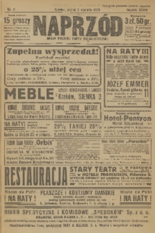 Naprzód : organ Polskiej Partji Socjalistycznej. 1925, nr 2