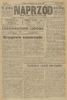 Naprzód : organ Polskiej Partji Socjalistycznej. 1925, nr 45