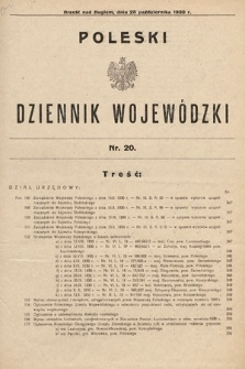 Poleski Dziennik Wojewódzki. 1930, nr 20