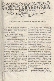 Gazeta Krakowska. 1815 , nr 74