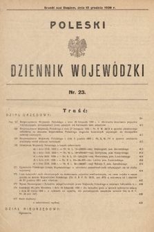 Poleski Dziennik Wojewódzki. 1930, nr 23