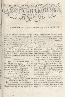 Gazeta Krakowska. 1815 , nr 79