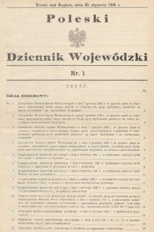 Poleski Dziennik Wojewódzki. 1936, nr 1