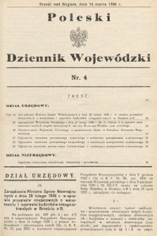 Poleski Dziennik Wojewódzki. 1936, nr 4
