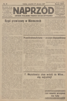 Naprzód : organ Polskiej Partji Socjalistycznej. 1927, nr 21