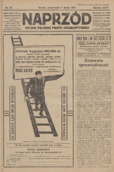 Naprzód : organ Polskiej Partji Socjalistycznej. 1927, nr 54