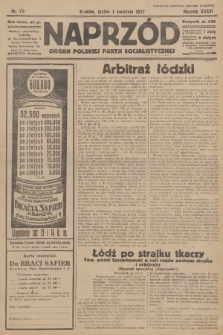 Naprzód : organ Polskiej Partji Socjalistycznej. 1927, nr 75