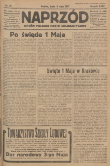 Naprzód : organ Polskiej Partji Socjalistycznej. 1927, nr 101