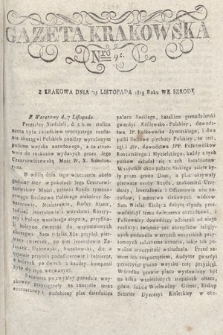 Gazeta Krakowska. 1815 , nr 92