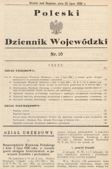 Poleski Dziennik Wojewódzki. 1936, nr 10