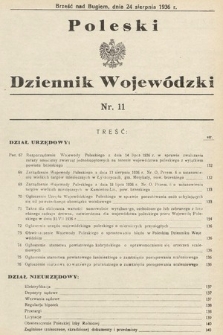 Poleski Dziennik Wojewódzki. 1936, nr 11