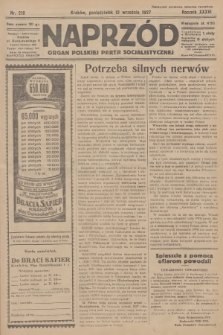 Naprzód : organ Polskiej Partji Socjalistycznej. 1927, nr 210