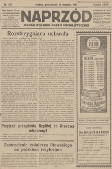 Naprzód : organ Polskiej Partji Socjalistycznej. 1927, nr 216