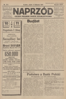 Naprzód : organ Polskiej Partji Socjalistycznej. 1927, nr 254