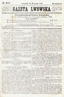 Gazeta Lwowska. 1864, nr 217