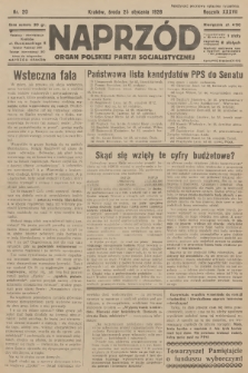 Naprzód : organ Polskiej Partji Socjalistycznej. 1928, nr 20