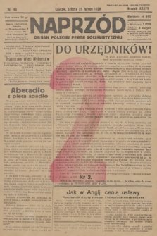 Naprzód : organ Polskiej Partji Socjalistycznej. 1928, nr 46