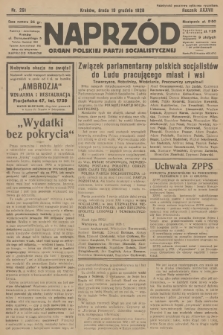 Naprzód : organ Polskiej Partji Socjalistycznej. 1928, nr 291