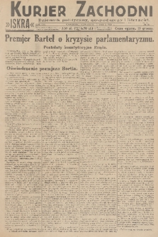 Kurjer Zachodni Iskra : dziennik polityczny, gospodarczy i literacki. R.21, 1930, nr 60