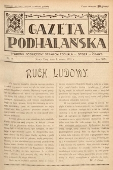 Gazeta Podhalańska : tygodnik poświęcony sprawom Podhala, Spisza, Orawy. 1931, nr 9
