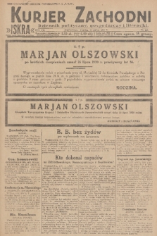 Kurjer Zachodni Iskra : dziennik polityczny, gospodarczy i literacki. R.21, 1930, nr 163