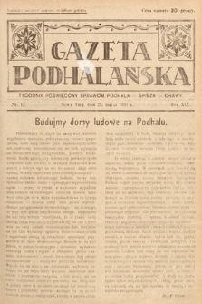Gazeta Podhalańska : tygodnik poświęcony sprawom Podhala, Spisza, Orawy. 1931, nr 13