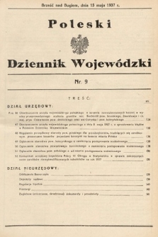 Poleski Dziennik Wojewódzki. 1937, nr 9