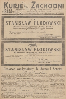 Kurjer Zachodni Iskra : dziennik polityczny, gospodarczy i literacki. R.21, 1930, nr 231