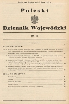 Poleski Dziennik Wojewódzki. 1937, nr 11