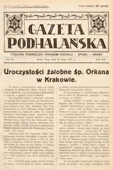 Gazeta Podhalańska : tygodnik poświęcony sprawom Podhala, Spisza, Orawy. 1931, nr 21