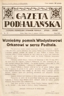 Gazeta Podhalańska : tygodnik poświęcony sprawom Podhala, Spisza, Orawy. 1931, nr 25