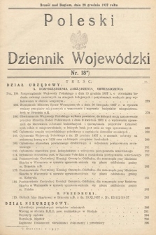 Poleski Dziennik Wojewódzki. 1937, nr 18