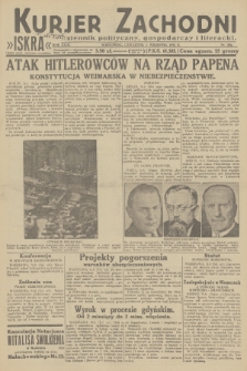 Kurjer Zachodni Iskra : dziennik polityczny, gospodarczy i literacki. R.23, 1932, nr 204