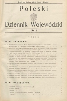 Poleski Dziennik Wojewódzki. 1938, nr 2