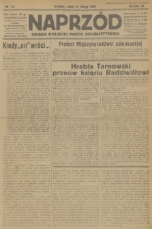 Naprzód : organ Polskiej Partji Socjalistycznej. 1931, nr 33