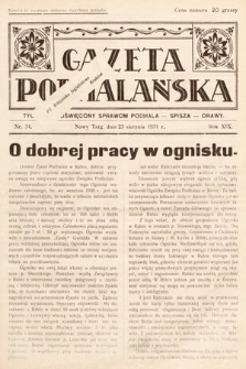 Gazeta Podhalańska : tygodnik poświęcony sprawom Podhala, Spisza, Orawy. 1931, nr 34