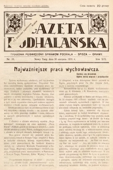 Gazeta Podhalańska : tygodnik poświęcony sprawom Podhala, Spisza, Orawy. 1931, nr 35