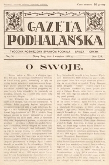 Gazeta Podhalańska : tygodnik poświęcony sprawom Podhala, Spisza, Orawy. 1931, nr 36