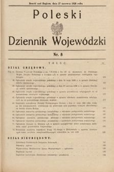 Poleski Dziennik Wojewódzki. 1938, nr 8
