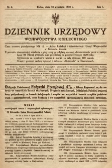 Dziennik Urzędowy Województwa Kieleckiego. 1920, nr 4