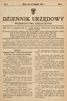 Dziennik Urzędowy Województwa Kieleckiego. 1920, nr 6