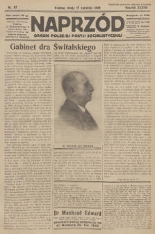 Naprzód : organ Polskiej Partji Socjalistycznej. 1929, nr 87