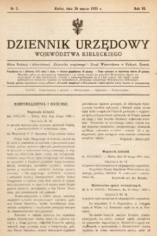 Dziennik Urzędowy Województwa Kieleckiego. 1925, nr 3